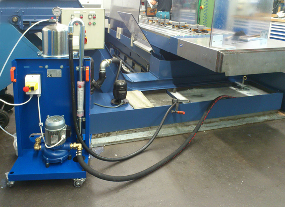 Filtertechnik-Zerspanung60 Diedron F2 , Filtration von Kühlschmierstoff bei 5µm im Nebenstrom während Maschine in Betrieb